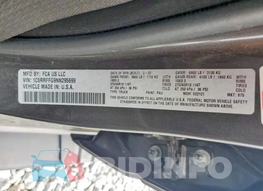 1C6RRFFG9NN295699 Photo# 13