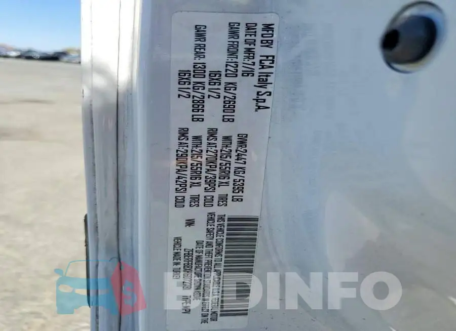 ZFBERFBBXH6D72781 Photo# 13
