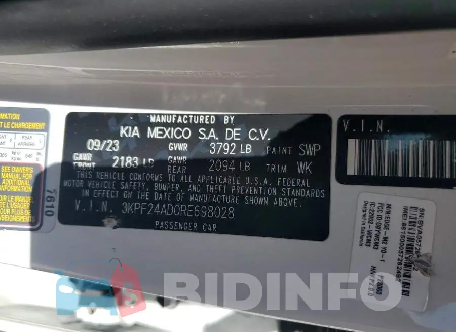 3KPF24AD0RE698028 Photo# 12