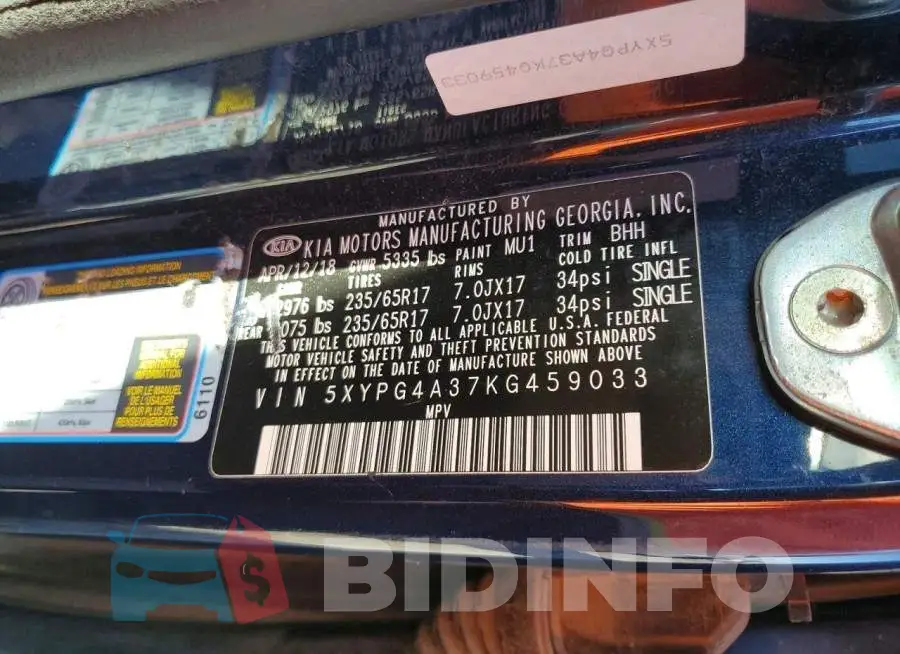 5XYPG4A37KG459033 Photo# 13
