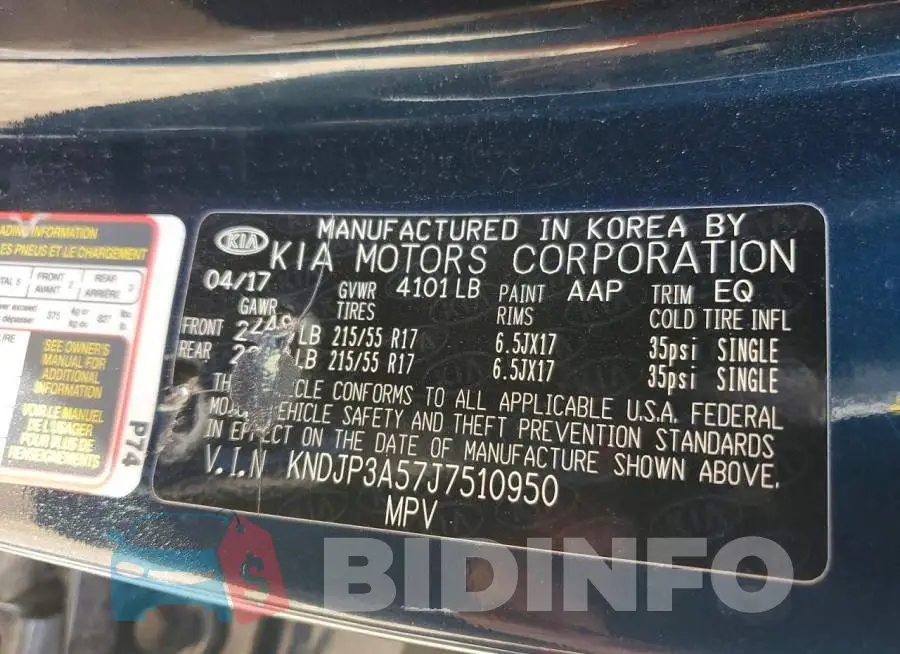 KNDJP3A57J7510950 Photo# 12