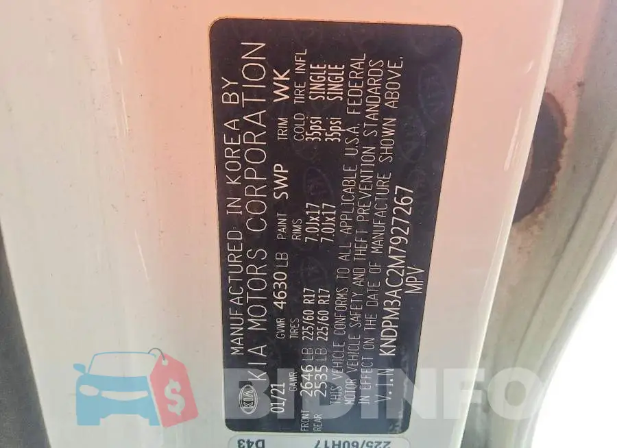 KNDPM3AC2M7927267 Photo# 13