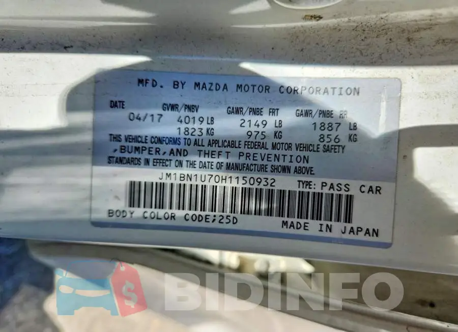 JM1BN1U70H1150932 Photo# 12