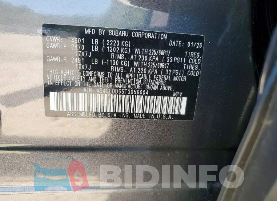 4S4SLDD65T3056004 Photo# 13
