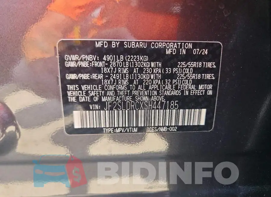 JF2SLDRCXSH447185 Photo# 13