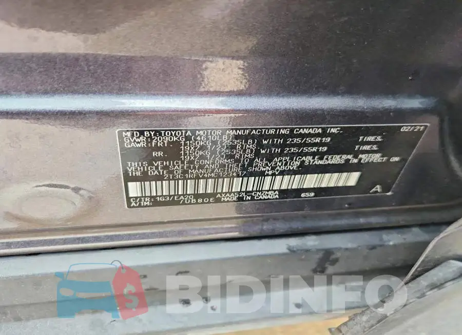 2T3C1RFV4MC123417 Photo# 13