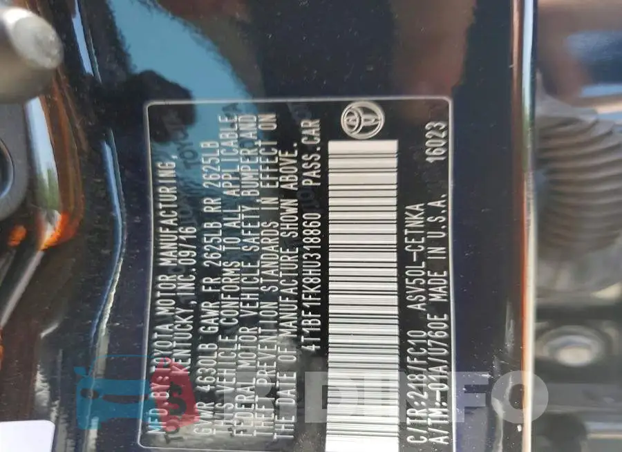 4T1BF1FK8HU318860 Photo# 12