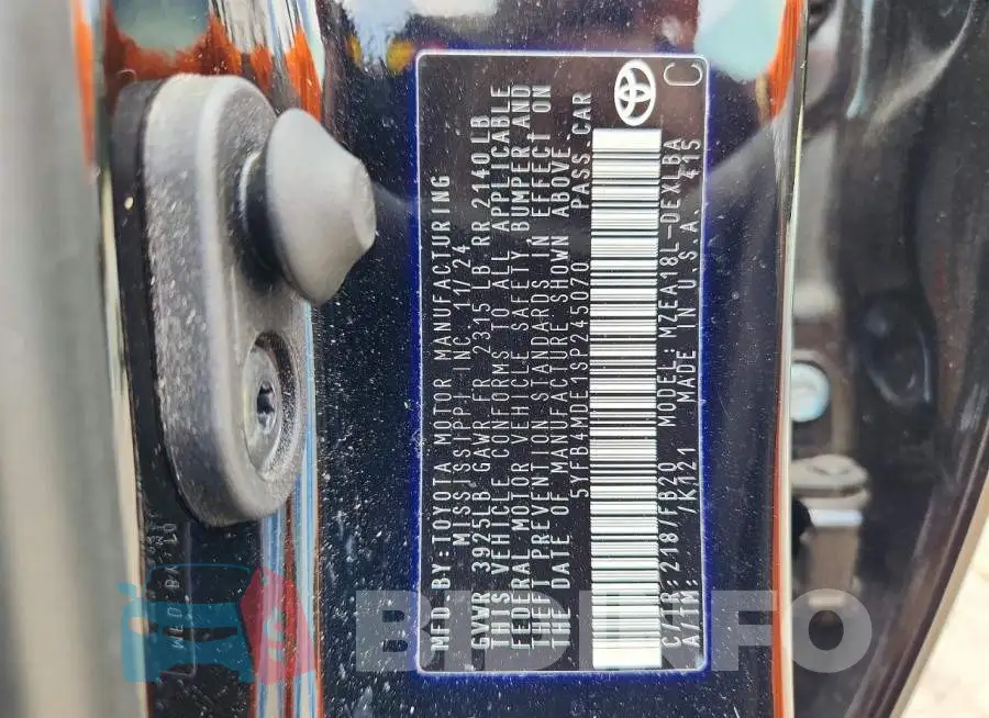 5YFB4MDE1SP245070 Photo# 13