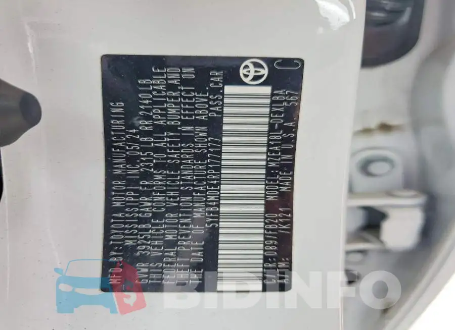 5YFB4MDE4RP177177 Photo# 13