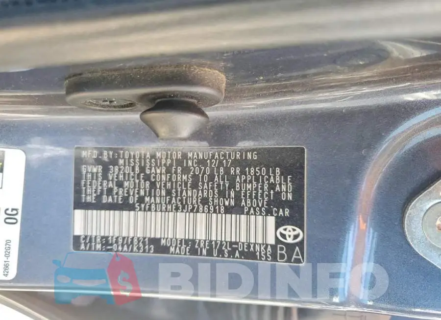 5YFBURHE3JP786918 Photo# 12