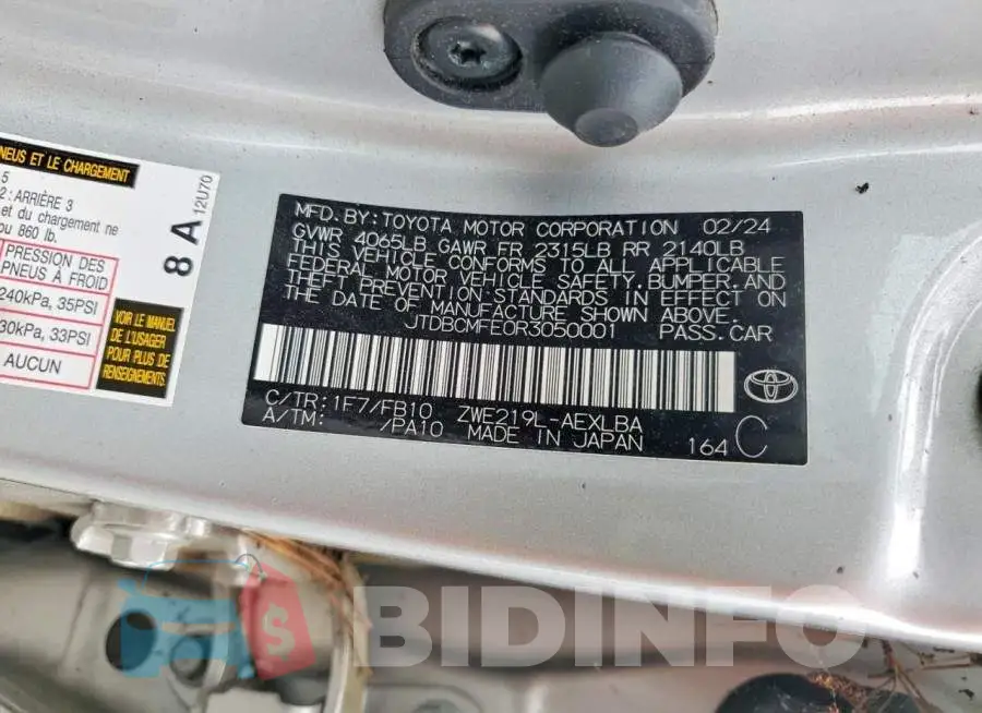 JTDBCMFE0R3050001 Photo# 12