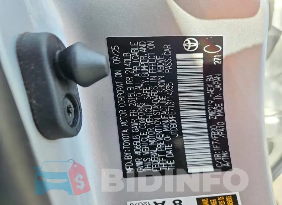 JTDBCMFE7T3114235 Photo# 12