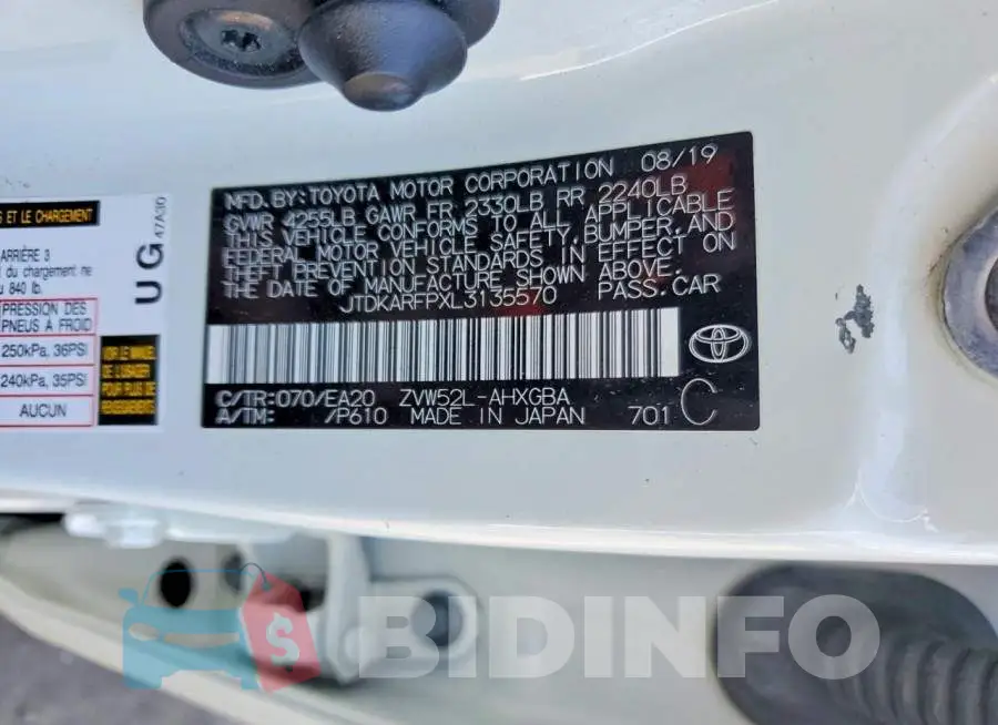 JTDKARFPXL3135570 Photo# 12