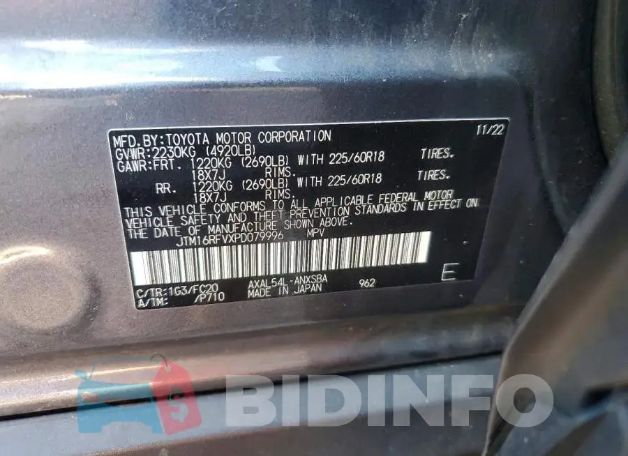 JTM16RFVXPD079996 Photo# 13
