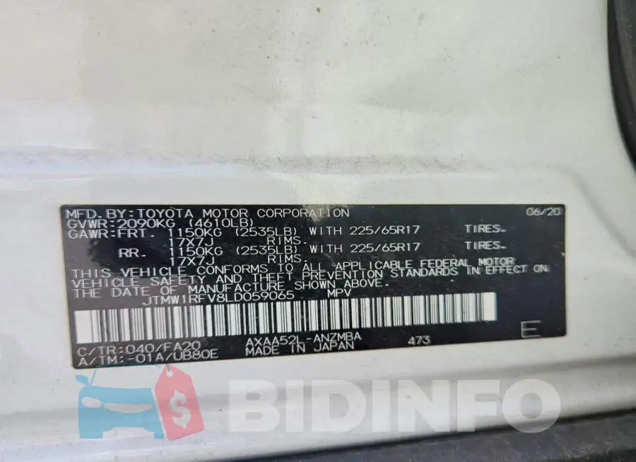 JTMW1RFV8LD059065 Photo# 13