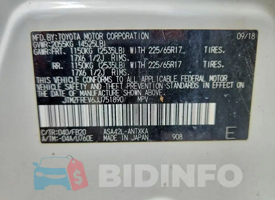 JTMZFREV6JJ751890 Photo# 13