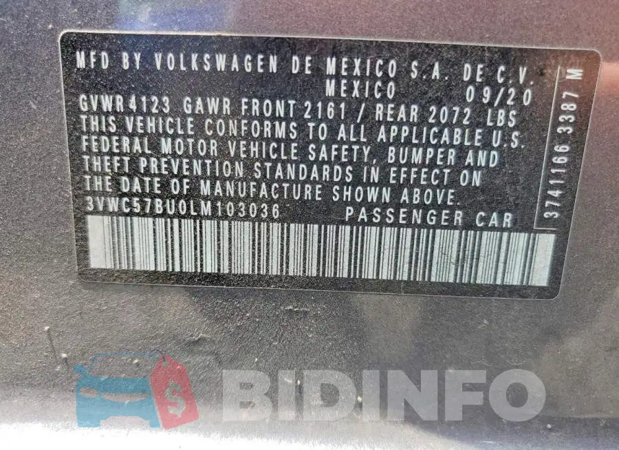 3VWC57BU0LM103036 Photo# 13