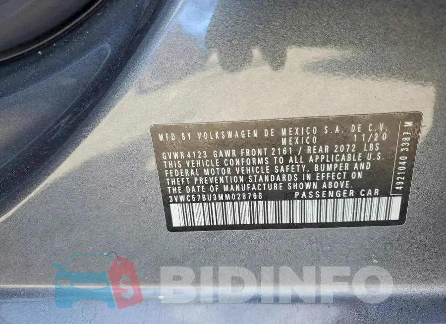 3VWC57BU3MM028768 Photo# 13