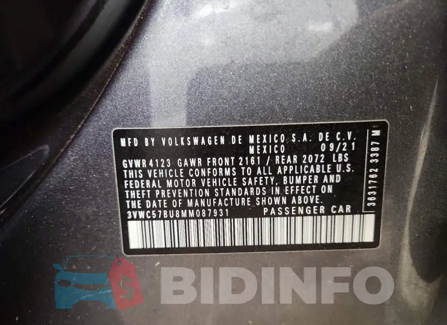 3VWC57BU8MM087931 Photo# 12