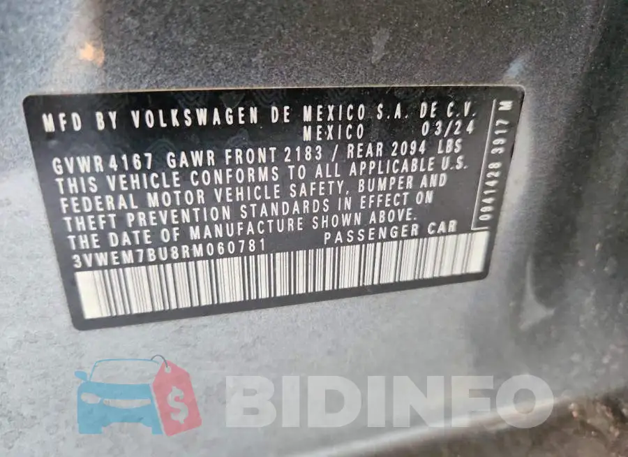 3VWEM7BU8RM060781 Photo# 13