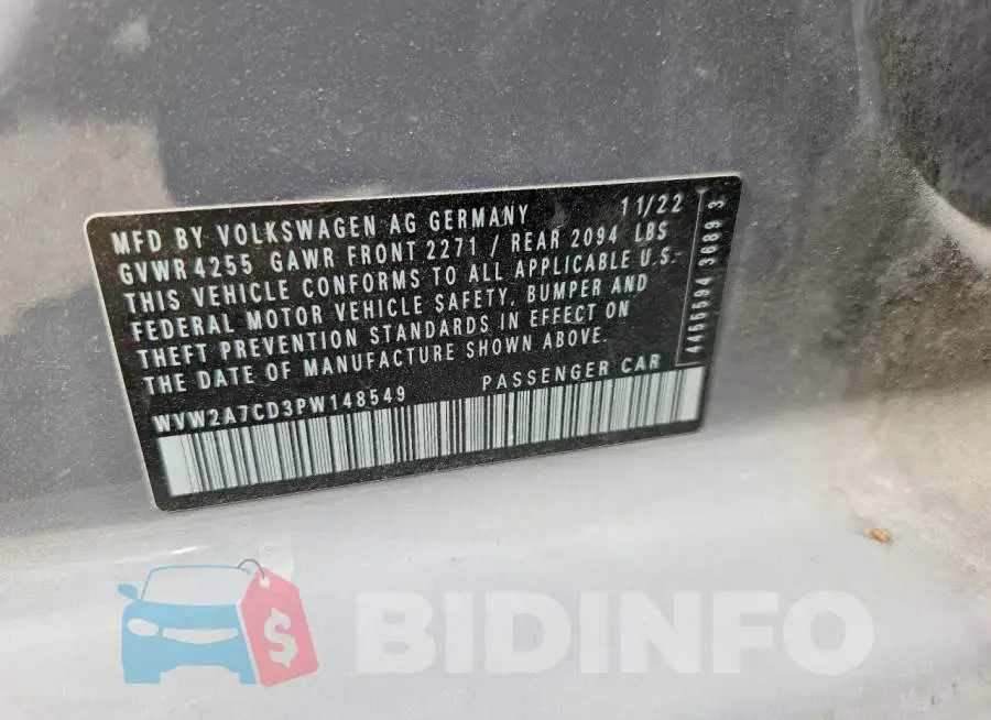 WVW2A7CD3PW148549 Photo# 12