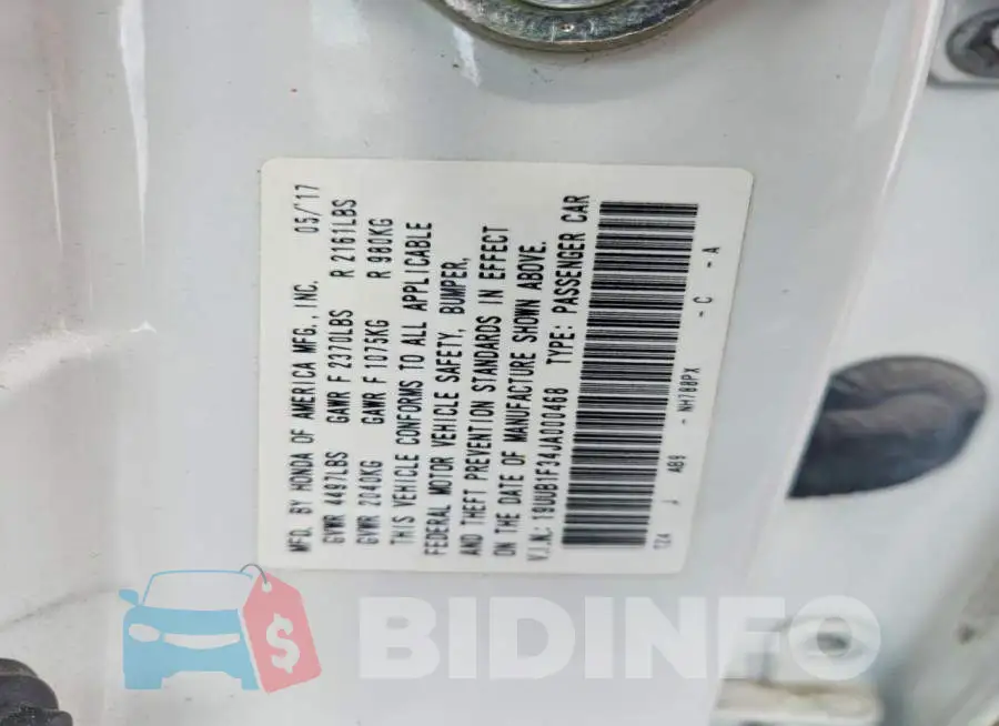19UUB1F34JA000468 Photo# 12