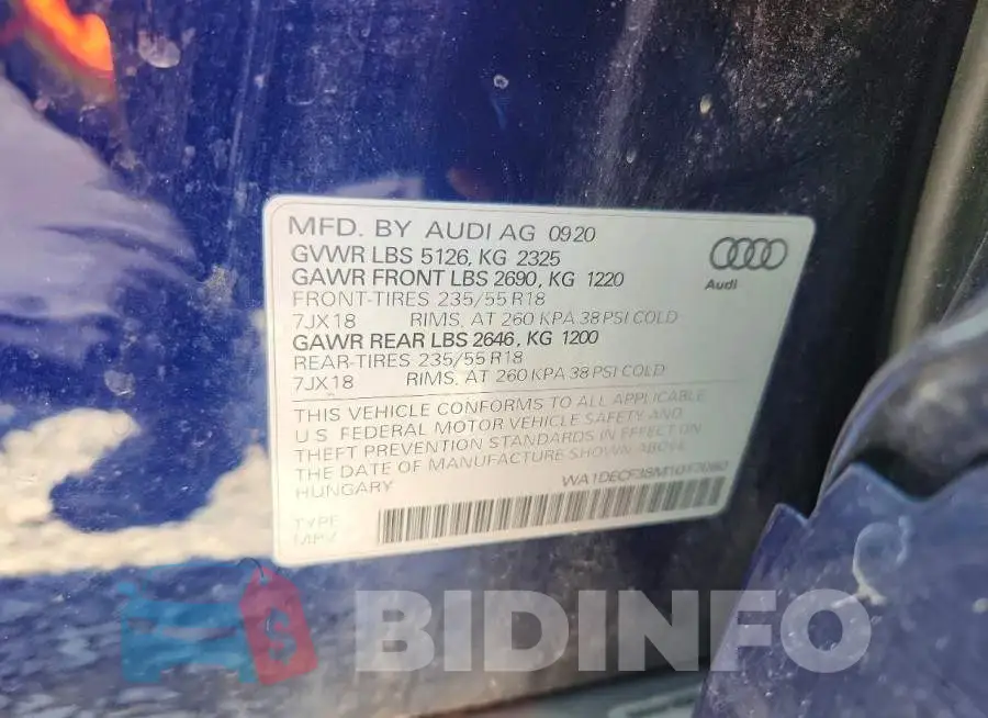 WA1DECF38M1017080 Photo# 14