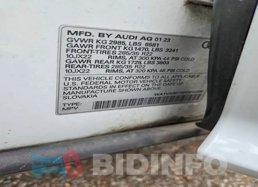WA1VXBF76PD012300 Photo# 13