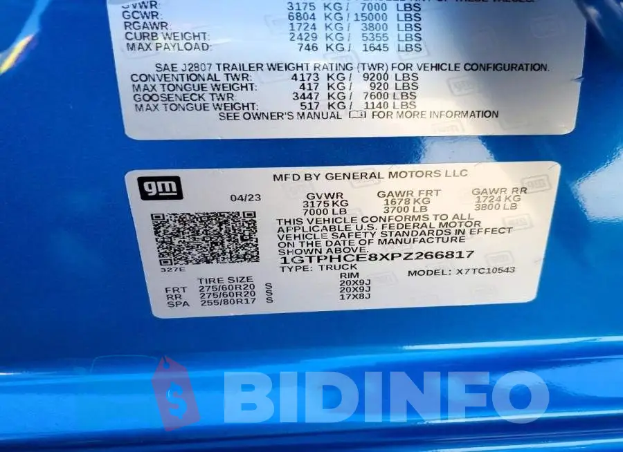 1GTPHCE8XPZ266817 Photo# 13