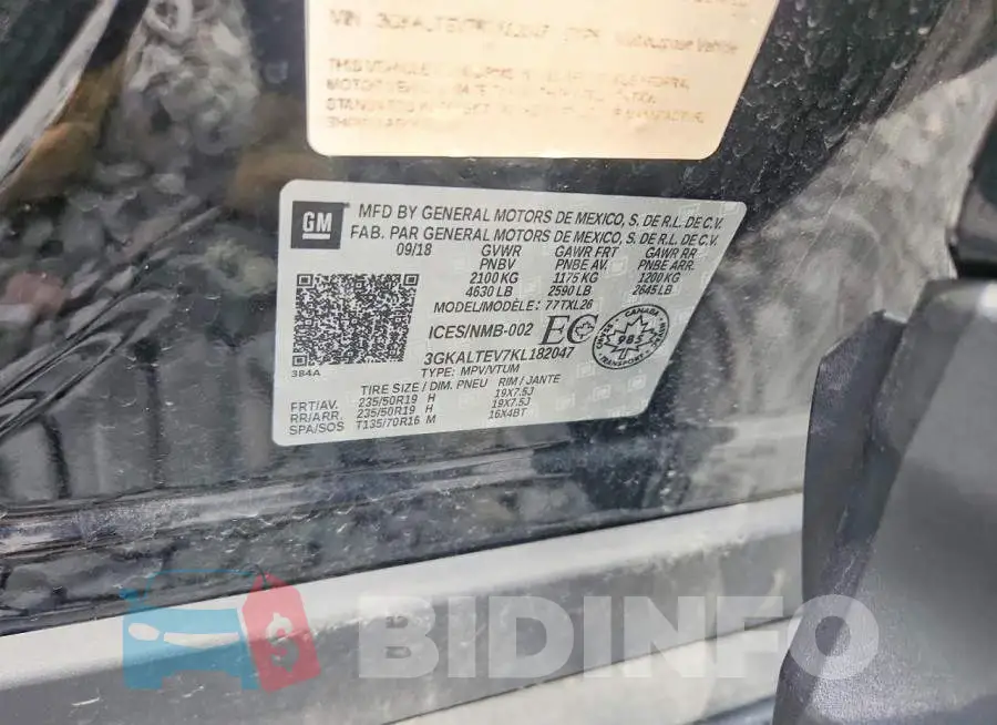 3GKALTEV7KL182047 Photo# 12