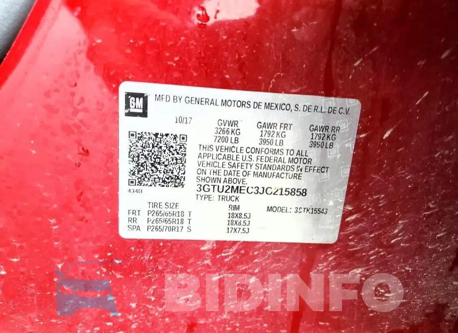 3GTU2MEC3JG215858 Photo# 12