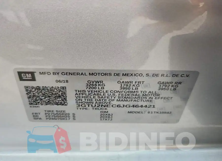3GTU2NEC6JG464421 Photo# 12