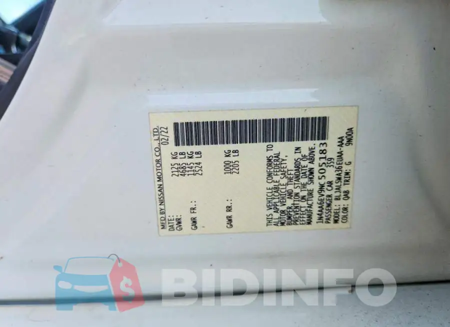 1N4AA6EV9NC505183 Photo# 13
