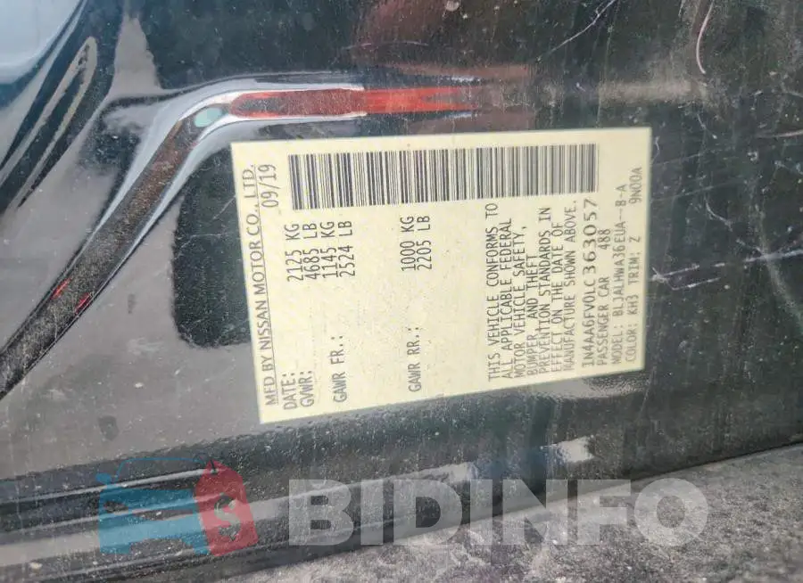 1N4AA6FV0LC363057 Photo# 12