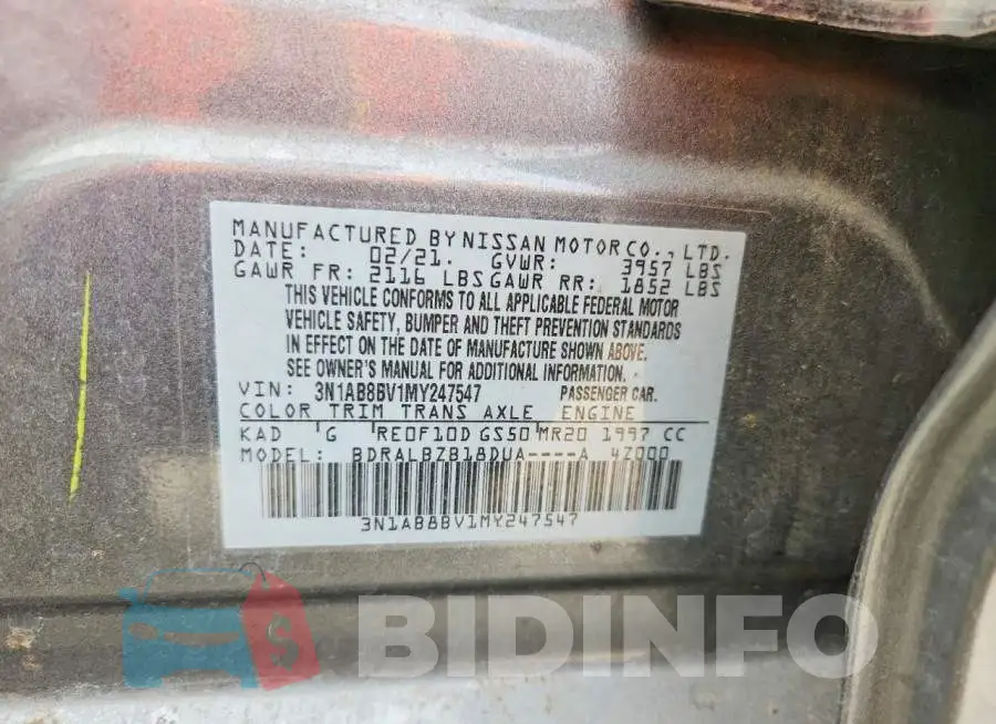 3N1AB8BV1MY247547 Photo# 13