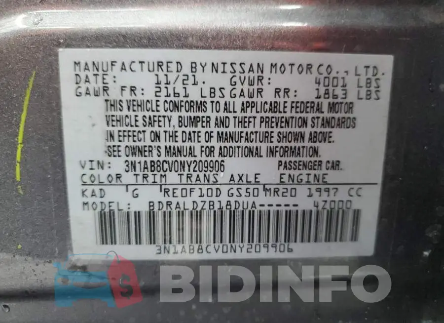 3N1AB8CV0NY209906 Photo# 12