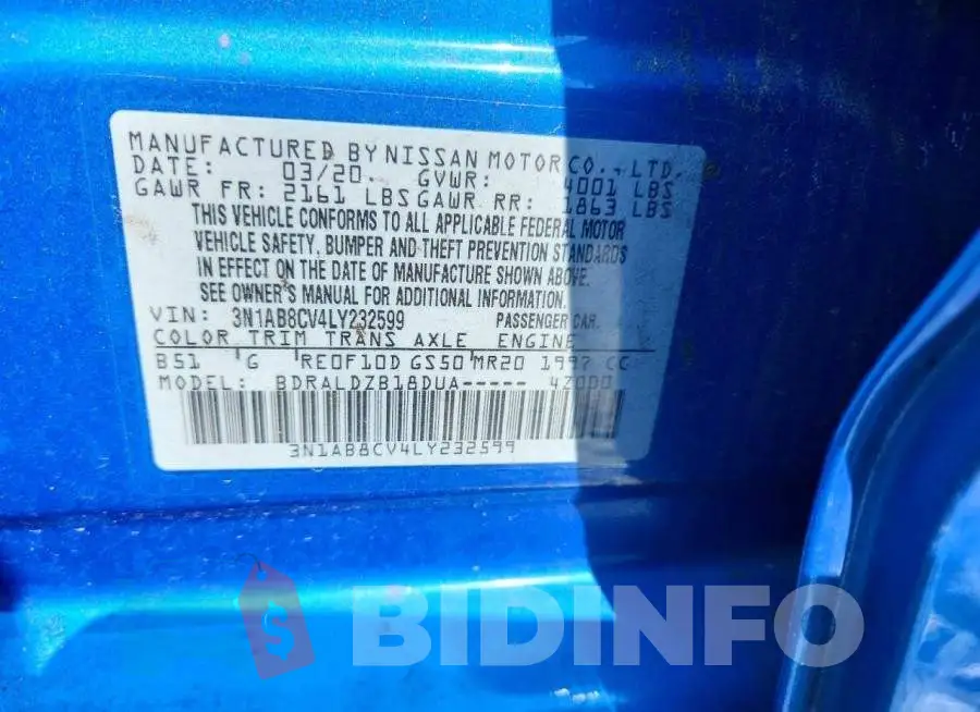 3N1AB8CV4LY232599 Photo# 12