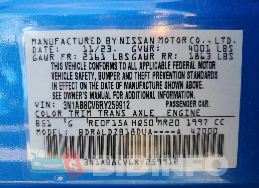 3N1AB8CV6RY259912 Photo# 12