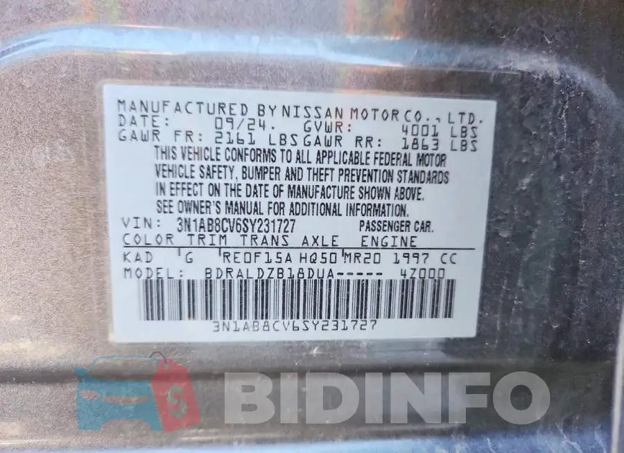3N1AB8CV6SY231727 Photo# 12