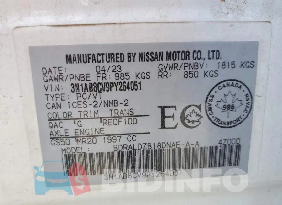 3N1AB8CV9PY264051 Photo# 12