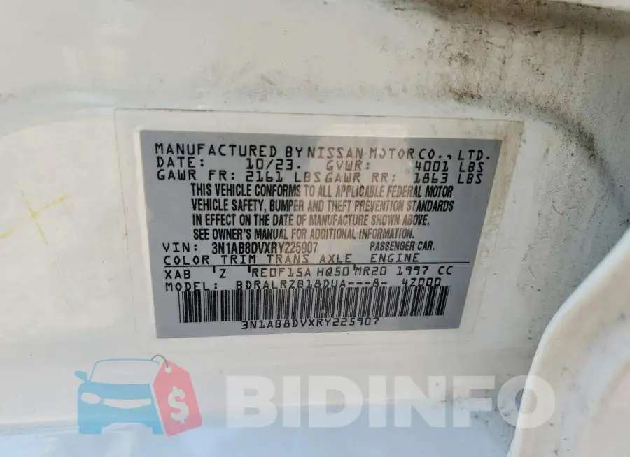 3N1AB8DVXRY225907 Photo# 12