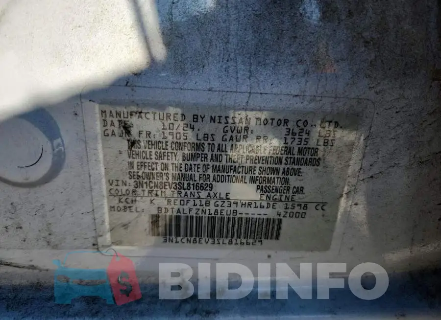 3N1CN8EV3SL816629 Photo# 13