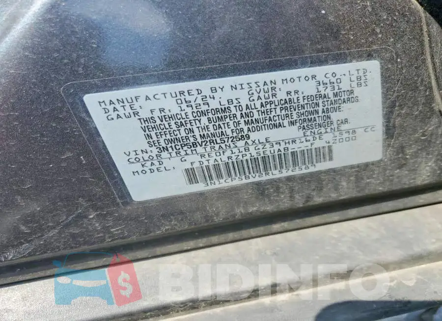 3N1CP5BV2RL572589 Photo# 13