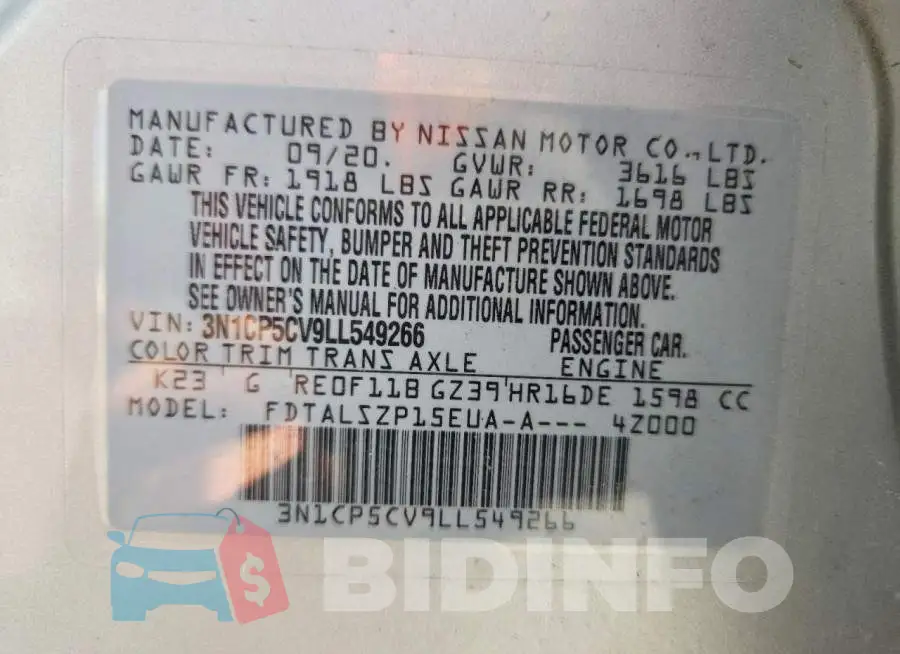 3N1CP5CV9LL549266 Photo# 13