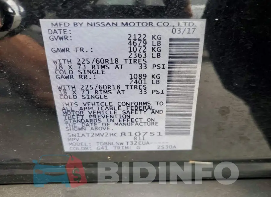 5N1AT2MV2HC810751 Photo# 14