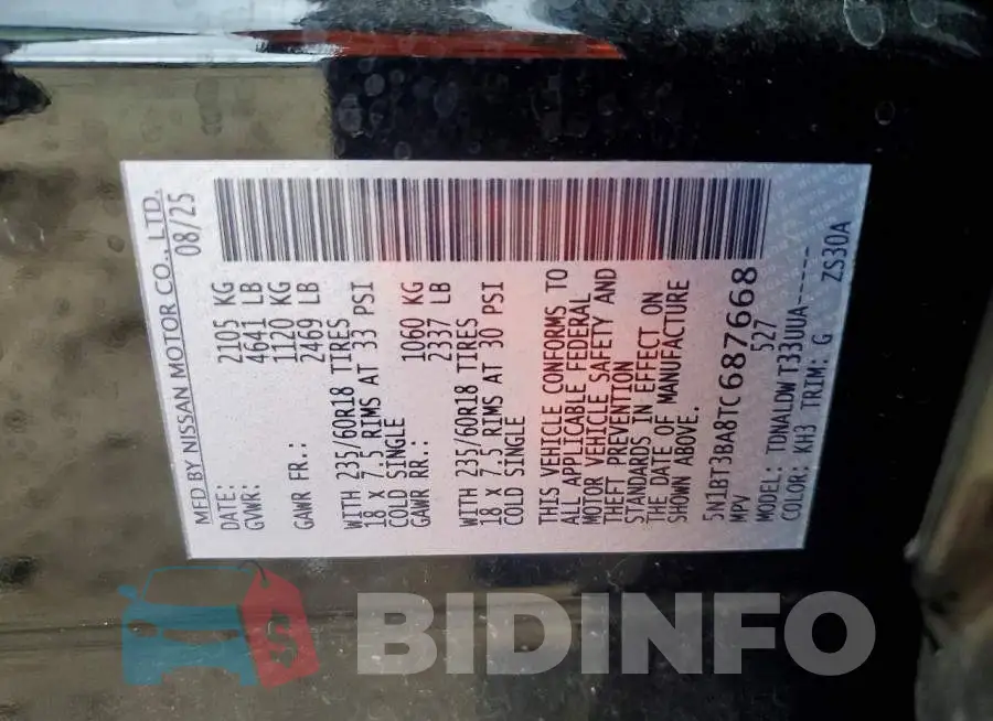 5N1BT3BA8TC687668 Photo# 13