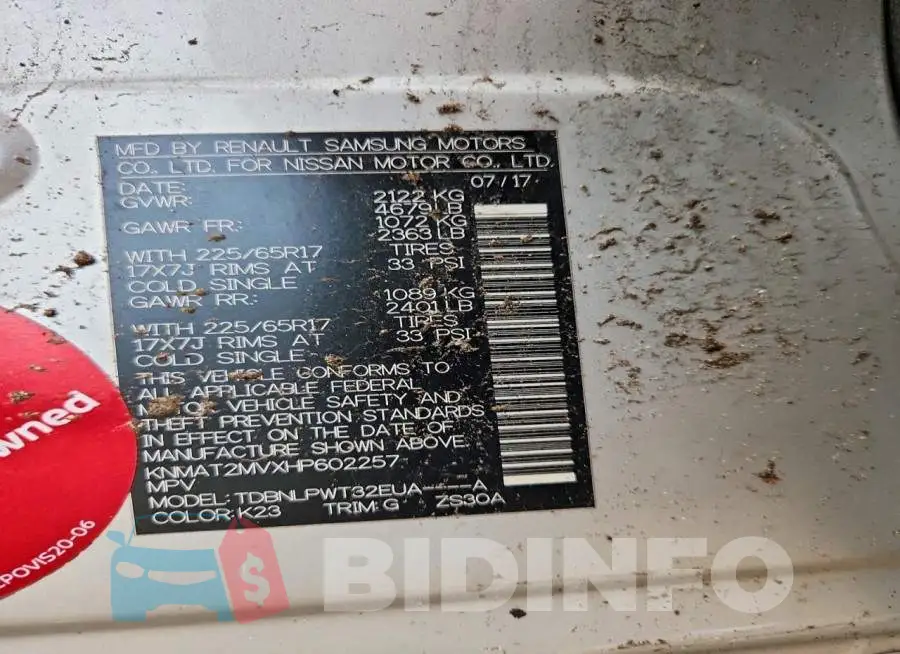 KNMAT2MVXHP602257 Photo# 13