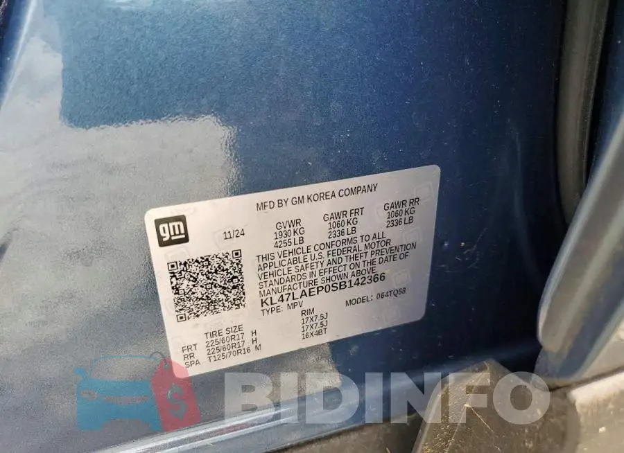 KL47LAEP0SB142366 Photo# 13