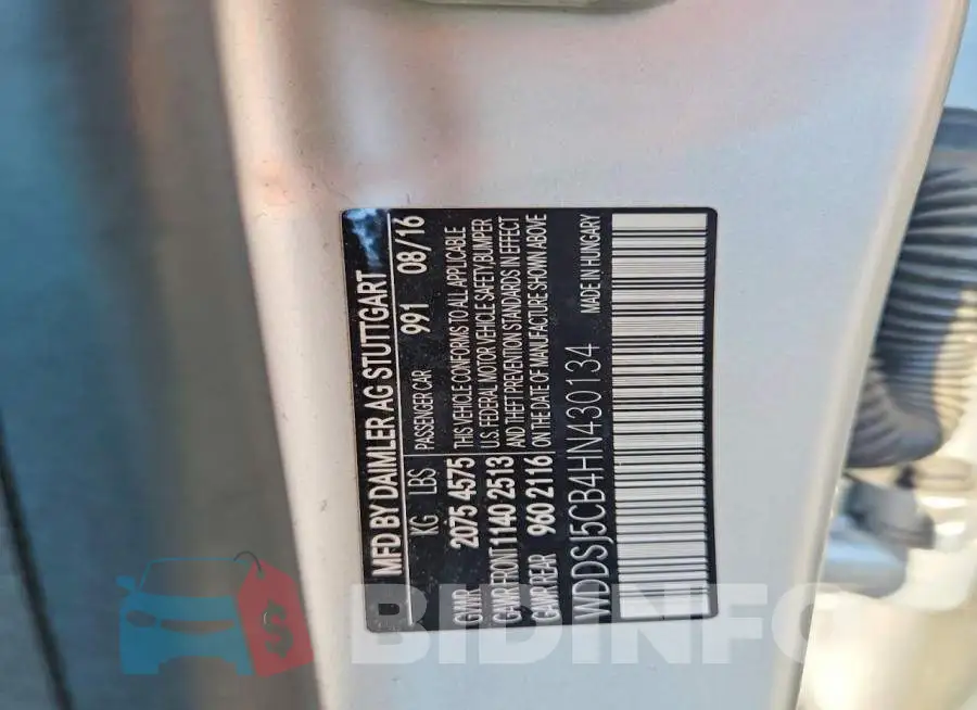 WDDSJ5CB4HN430134 Photo# 12
