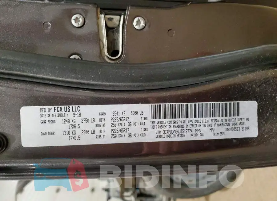 3C4PDDAG4JT512774 Photo# 14